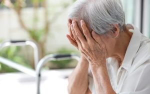 sad old person